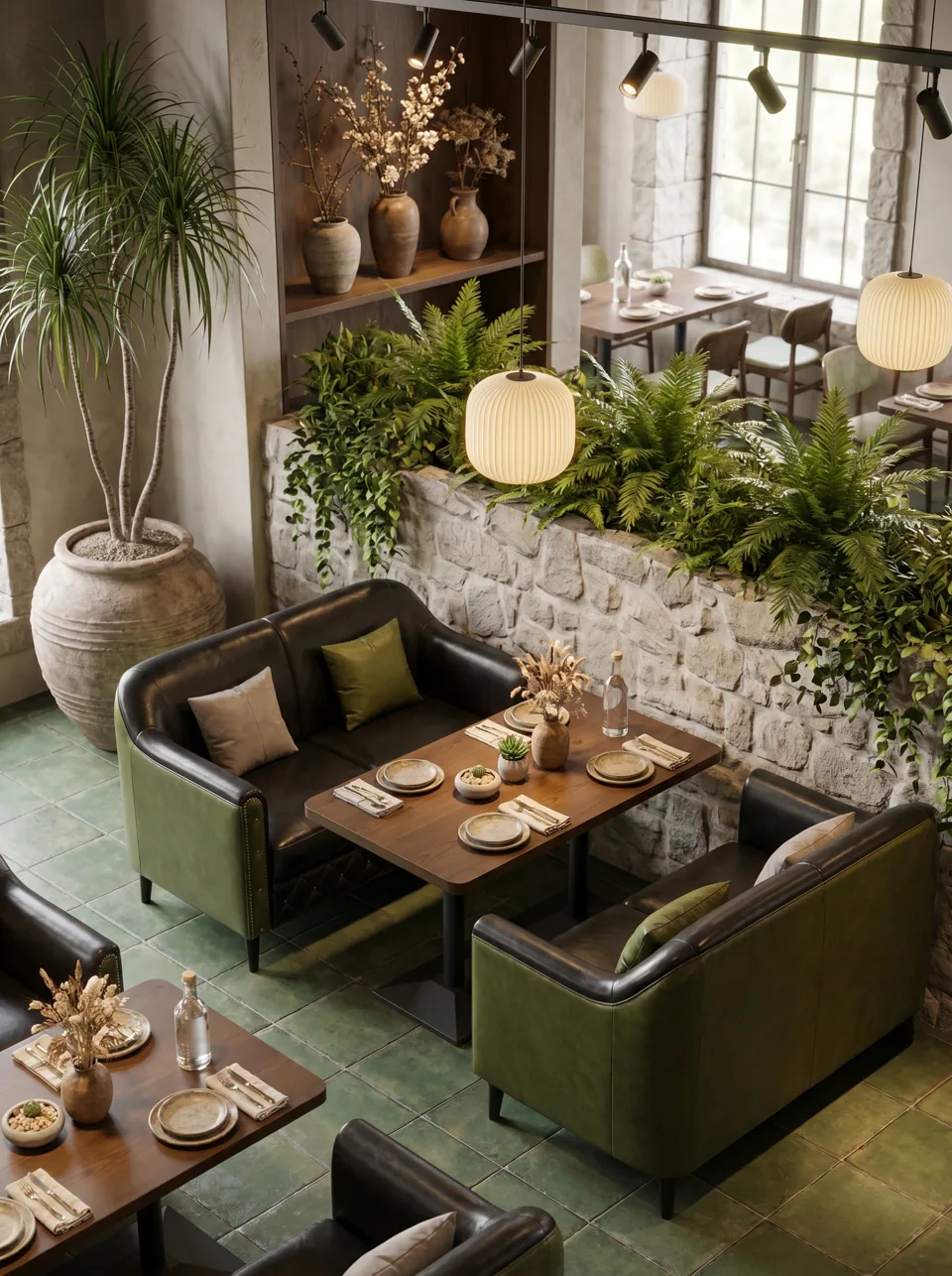 Nailhead Club Sofa Booth view 2