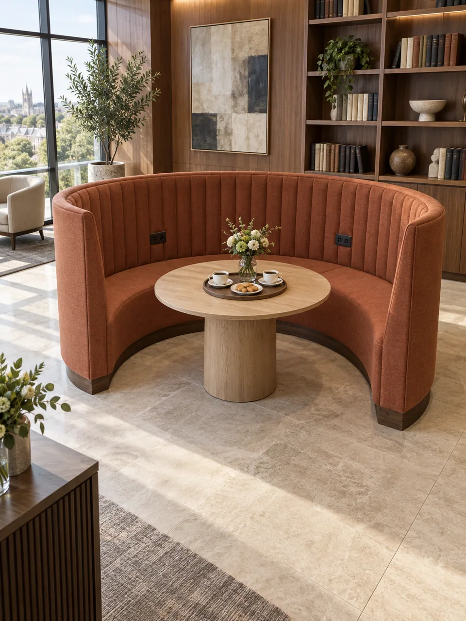 Terracotta Round & Window Bench